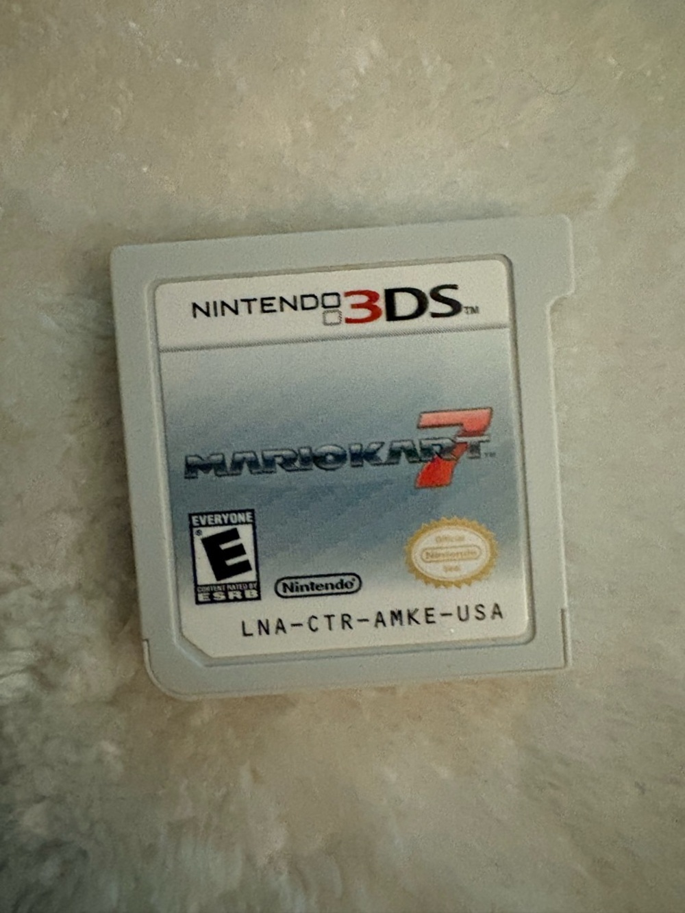 Nintendo 3DS Mario Kart 7 Game Card - White
